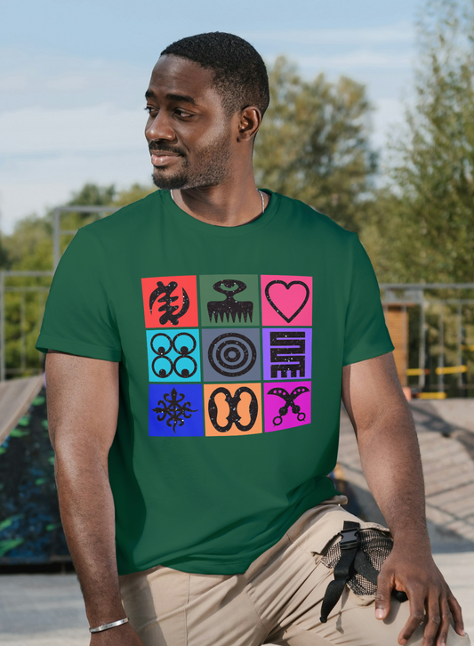 Adinkra Roots of Wisdom and Cultural Connection African T-shirt
